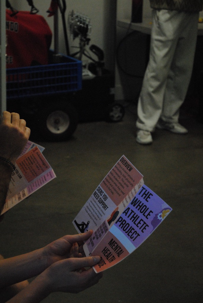 Hands holding a TWAP mental health guide brochure